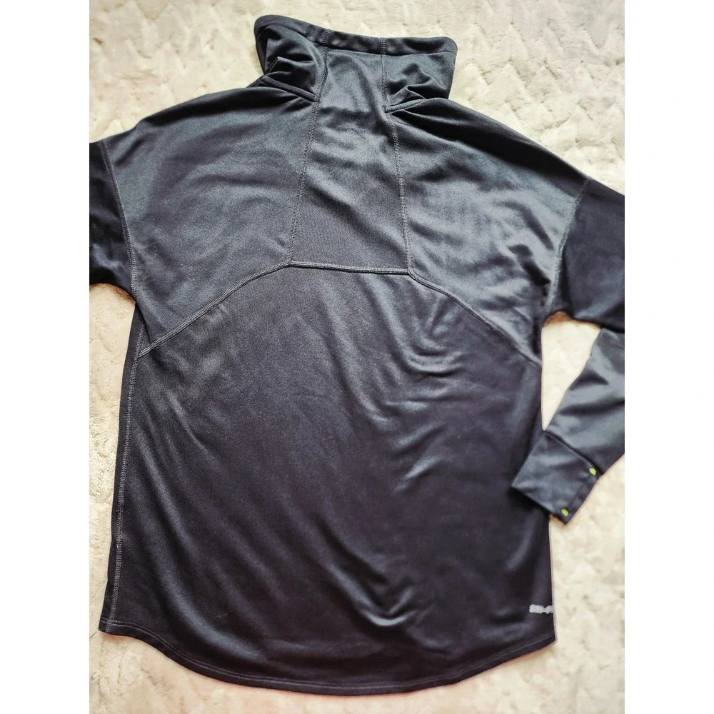 Nike Running Dri-FIT Cowl Neck Pullover Black Long Sleeve Top Womens Medium
